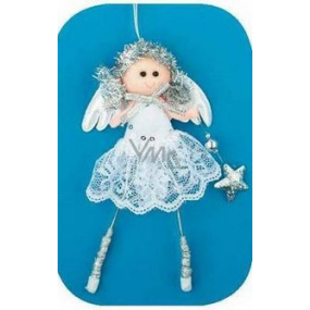 Angel with a white lace skirt for hanging 15 cm