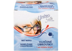 Linteo Satin For cleaning glasses wet wipes 14 x 14 cm 1 + 1 piece