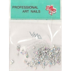 Professional Art Nails nail decorations stars silver 1 pack