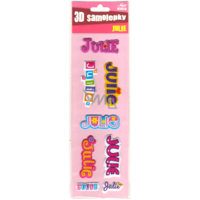 Nekupto 3D Stickers with the name Julie 8 pieces