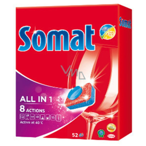 Somat All In 1 8 Actions dishwasher tablets 52 pieces