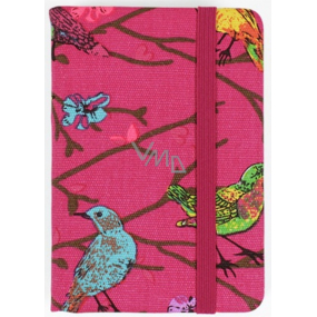 Albi Mini Diary Pink with birds 7.5 cm × 11 cm × 1.1 cm