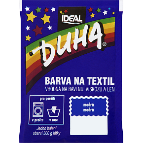 Ideal Duha Blue, fabric dye for cotton, viscose and linen, for 300 g of fabric, 15 g