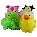 Massage washcloth points for children pet terry Piggy bank pink 1 piece