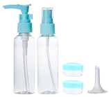 Travel set of containers in plastic container 2 x 25 ml + 2 containers