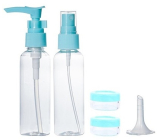 Travel set of containers in plastic container 2 x 25 ml + 2 containers