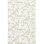 Zöwie Gift wrapping paper 70 x 150 cm Christmas Luxury White Christmas with embossed white gold inscription