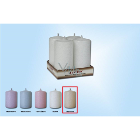 Lima Ice pastel candle cream cylinder 50 x 100 mm 4 pieces