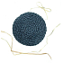 Cotton reusable makeup remover pad, hand-crocheted, dark gray 7.5 - 8 cm 1 piece