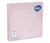 Aha Paper napkins 3 ply 33 x 33 cm 15 pieces Embossed pink