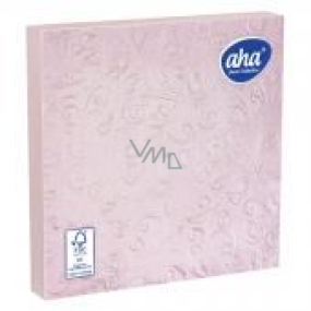 Aha Paper napkins 3 ply 33 x 33 cm 15 pieces Embossed pink