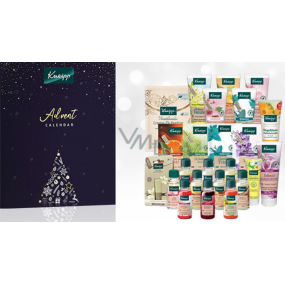 Kneipp Advent calendar mix of bath and massage oils, shower gels, body scrubs, bath salts, body lotion, lip balm and hand creams, cosmetic set