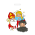 Nekupto Plastic bag 30 x 40 cm Angel, Nicholas, Devil