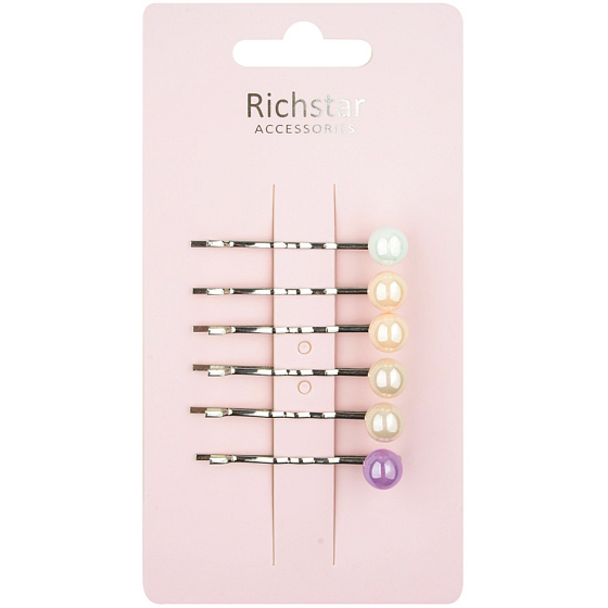 Richstar Accessories Pearl pin with pearl 5 cm 6 pieces