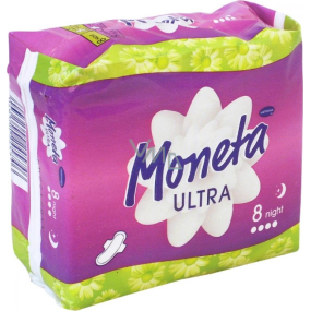 Ria Moneta Ultra Night intimate pads with wings 8 pieces