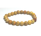 Jasper / Regalite Imperial sea sediment gold bracelet elastic mixed mineral, ball 8 mm / 16 - 17 cm