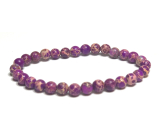 Jasper / Regalite Imperial sea sediment purple bracelet elastic mixed mineral, ball 6 mm / 16 - 17 cm