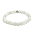 Moonstone blue bracelet elastic natural stone, ball 6 mm / 16 - 17 cm, stone of destiny