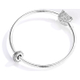 Sterling silver 925 Feather bead for bracelet nature