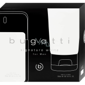 Bugatti Signature White eau de toilette 100 ml + shower gel 200 ml, gift set for men