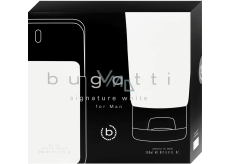 Bugatti Signature White eau de toilette 100 ml + shower gel 200 ml, gift set for men