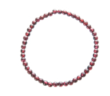 Garnet bracelet elastic natural stone, ball 4 mm / 19 cm, stone of fire, love