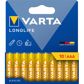 Varta Longlife AAA alkaline batteries, 10 pcs