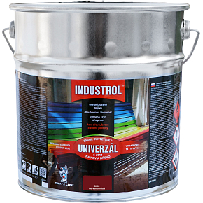 Industrol S2013 universal glossy top coat for metal and wood, 8440 reddish brown, 9 l