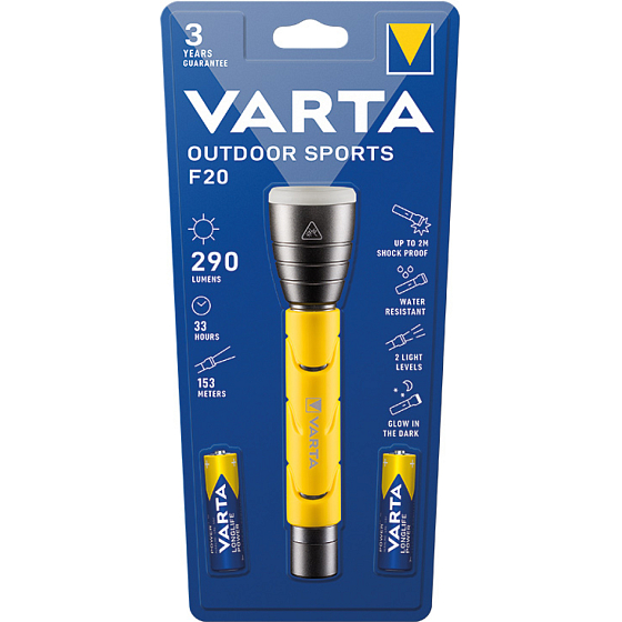 Varta Flashlight F20 Outdoor Sports Handheld, 1 pc