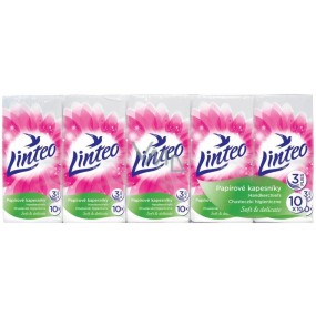 Linteo Soft & Delicate paper handkerchiefs 3 ply 10 x 10 pieces