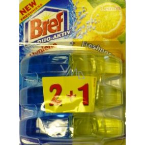 Bref Duo Aktiv Extra Clean & Fresh Lemon WC gel spare curtain 3 x 60 ml