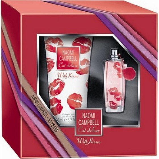 Naomi Campbell Cat Deluxe With Kisses eau de toilette 15 ml + shower gel 200 ml, gift set