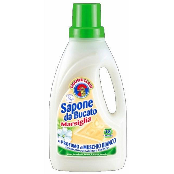 Chante Clair Chic Sapone da Bucato Muschio Bianco Marseille White Musk Liquid Laundry Soap 18 washes 1 l