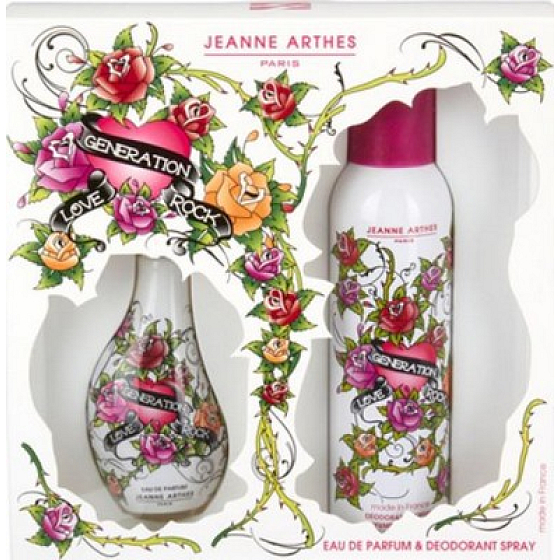 Jeanne Arthes Love Generation Rock perfumed water for women 60 ml + deodorant spray 200 ml, gift set