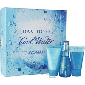 Davidoff Cool Water Woman EdT 50 ml Eau de Toilette + Shower Gel 50 ml + Body Lotion 50 ml, Gift Set