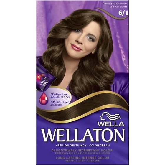 Wella Wellaton cream hair color 6/1 Dark ash blonde