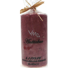 Lima Marble Antitabac scented candle burgundy cylinder 50 x 100 mm 1 piece