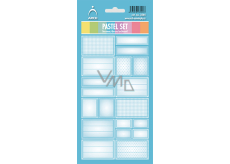 Arch Household Stickers Pastel Set Blue 12 labels