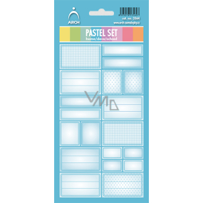 Arch Household Stickers Pastel Set Blue 12 labels