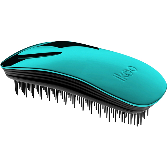 Ikoo Home Metallic Hair brush according to Chinese medicine metallic turquoise-black