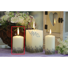 Lima Lavender scented candle ivory cylinder 60 x 90 mm 1 piece
