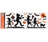 Non-adhesive window film with Halloween glitter 59 x 21 cm no.4