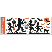 Non-adhesive window film with Halloween glitter 59 x 21 cm no.4