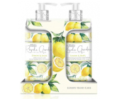 Baylis & Harding Lemon and Basil liquid soap dispenser 300 ml + hand milk dispenser 300 ml, cosmetic set