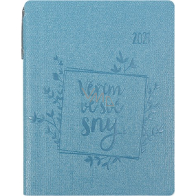 Albi Diary 2021 weekly with pen I believe in my dreams 14.5 x 11 x 1.1 cm