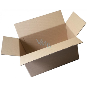 Cardboard box, three-layer, flap, length 60 cm, width 40 cm, height 43 cm, used, very strong