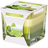 Bispol Green Tea - Green tea three-color scented candle glass, burning time 32 hours 170 g