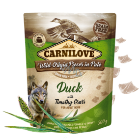 Carnilove Dog Pouch Paté Duck with meadow fennel immobile pockets for adult dogs 300 g