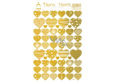 Arch Holographic decorative stickers hearts gold 18 x 12 cm 412