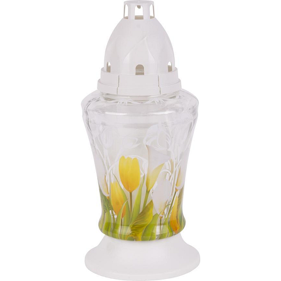 Bolsius Glass lamp Tulip 26 cm 36 hours 120 g